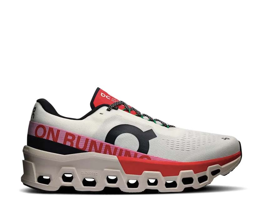 On Cloudmonster 2 Ivory/Silver — running homme amorti CloudTec maximal