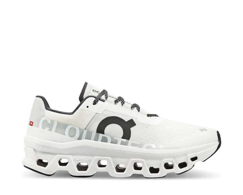 On Cloudmonster All White — scarpa running uomo CloudTec ammortizzazione lunga distanza