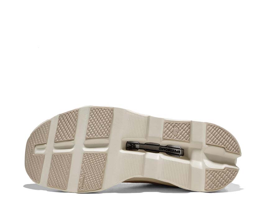 On Cloudmonster Void W Dew/Ivory dettaglio — mesh scarpa running donna