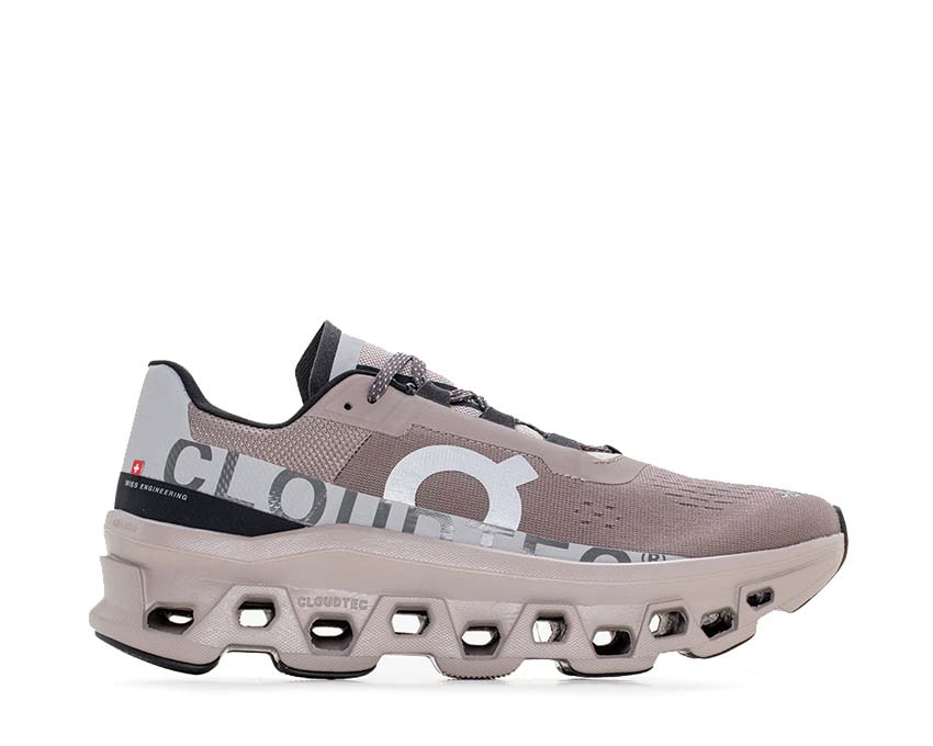 On Cloudmonster W Cinder/Fog — women's running shoe maximum CloudTec cushioning