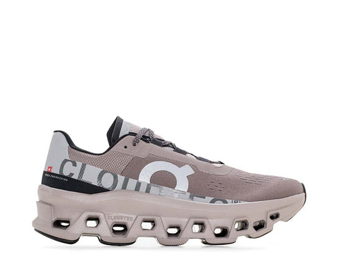 On Cloudmonster W Cinder/Fog — women's running shoe maximum CloudTec cushioning