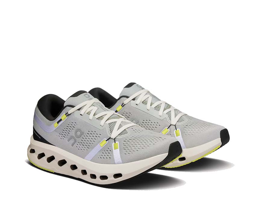 On Cloudsurfer 2 Glacier/Ivory vista lateral — upper ligero zapatilla running hombre