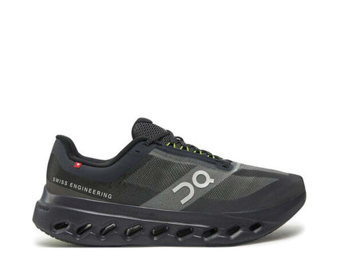 On Cloudsurfer Next Black/Iron — zapatilla running hombre CloudTec reactiva flexible