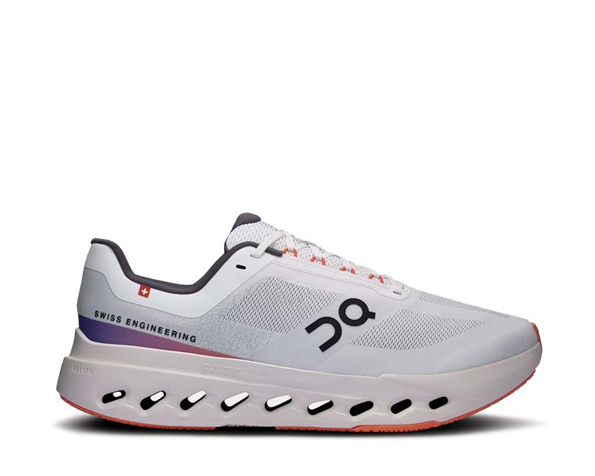 On Cloudsurfer Next White/Flame — running homme CloudTec responsive souple