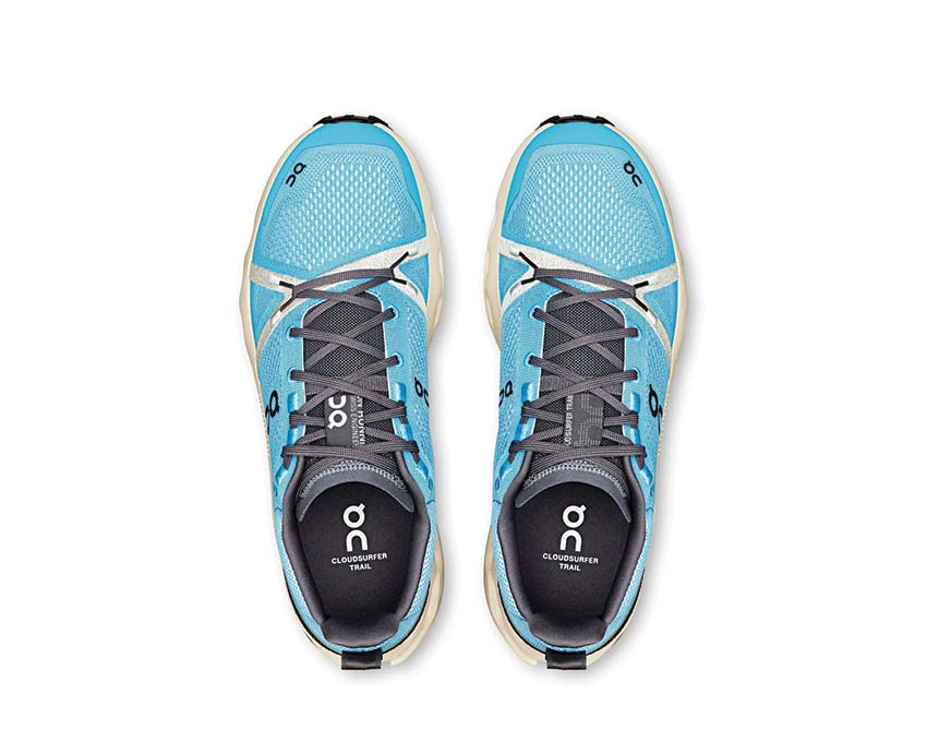 On Cloudsurfer Trail Horizon/Cream side view — men's trail profile