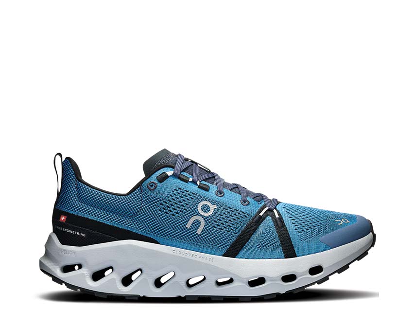 On Cloudsurfer Trail Niagara/Glacier — lightweight trail men's running shoe Missiongrip