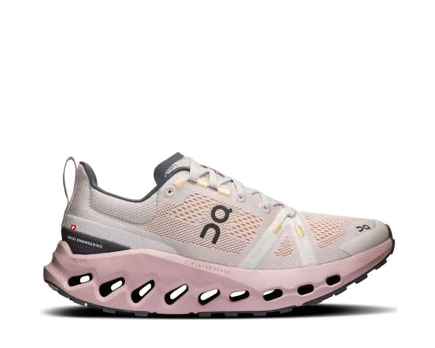 On Cloudsurfer Trail W Silver/Mauve — trail léger femme semelle Missiongrip
