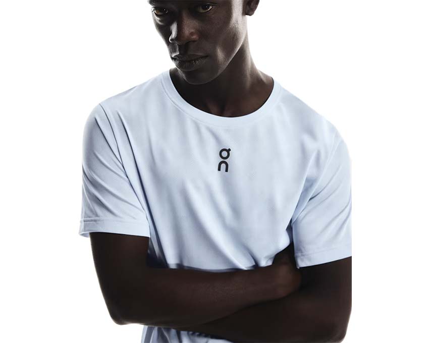 On Trail-T Arctic dettaglio — maglia jacquard morbida logo riflettente trail