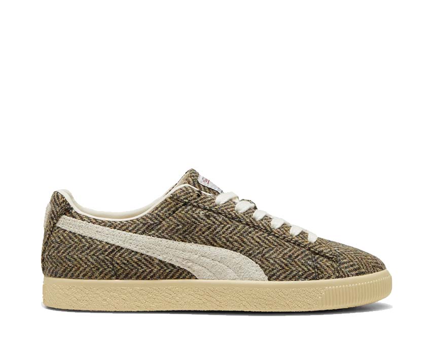 Puma Clyde Harris Tweed Chamomile/Sugared Almond — sneaker homme tweed crème amande