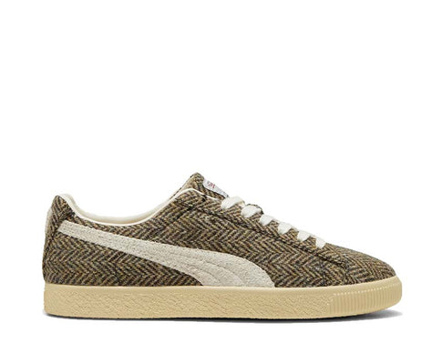 Puma Clyde Harris Tweed Chamomile/Sugared Almond — sneaker homme tweed crème amande