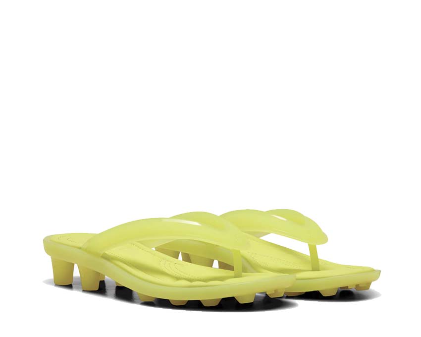 Puma x Fenty Cat Cleat Jelly Lime Sheen Seitenansicht — transparente Jelly-Sohle