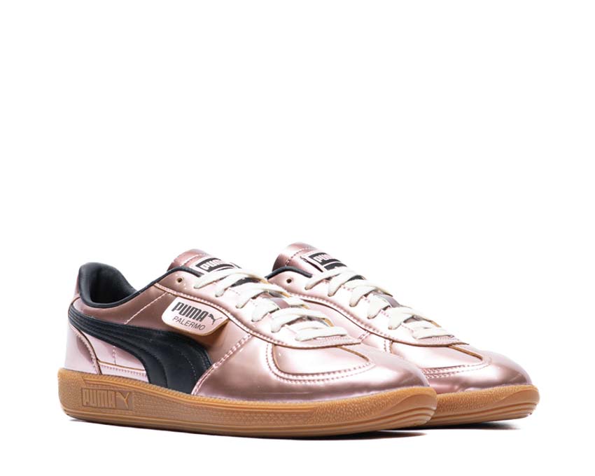 Puma Palermo FC Metallic Bright Pink Black vue latérale — finitions métal