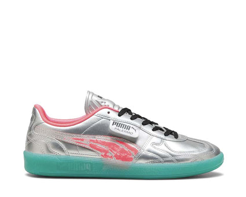 Puma Palermo NewGen Footy Silver Sparkling Green — sneaker homme argenté