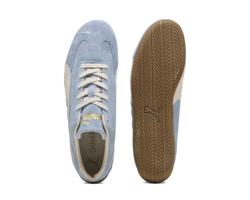 Puma Speedcat Faded Blue Haute Tropic détail — finition délavée