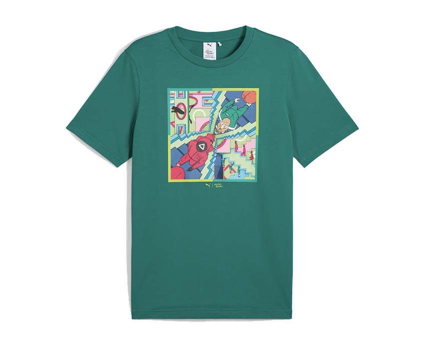 Puma x Squid Game Tee Mint Tea — t-shirt homme vert menthe collaboration Squid Game