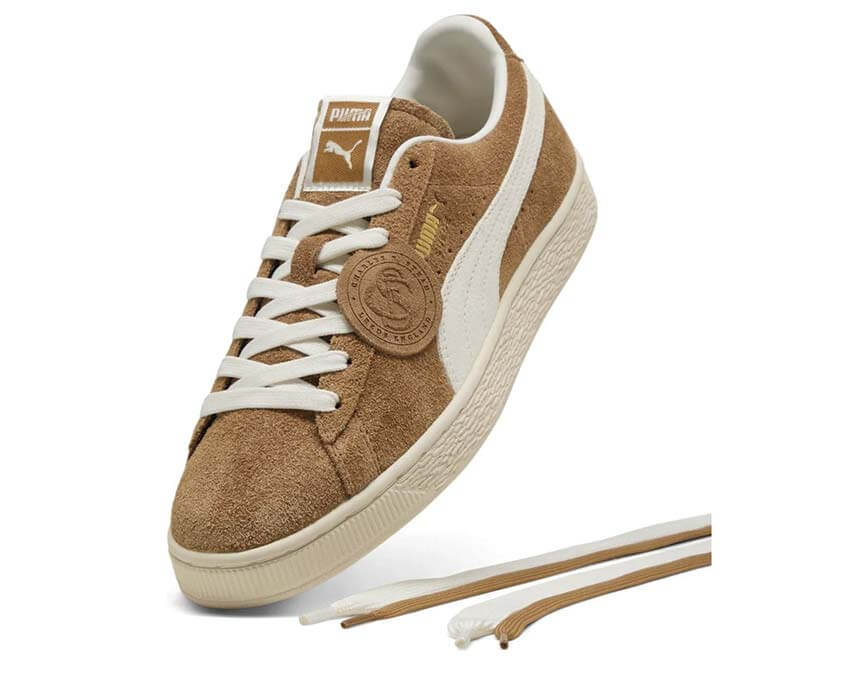 Puma Suede Honey Butter vue latérale — daim honey butter Charles F. Stead
