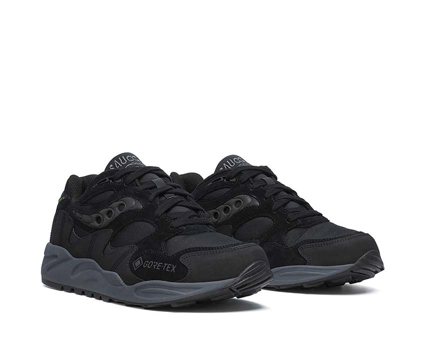 Saucony Grid Shadow 2 GTX Black Black Seitenansicht — ProGrid-Dämpfung