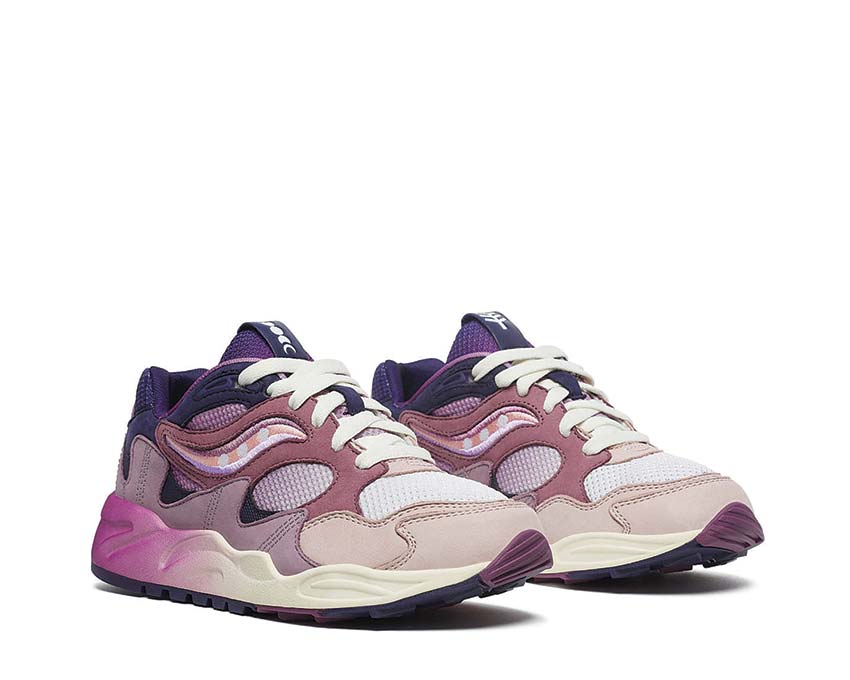Saucony Grid Shadow 2 Summer Solstice Lilac Blue vue latérale — amorti ProGrid