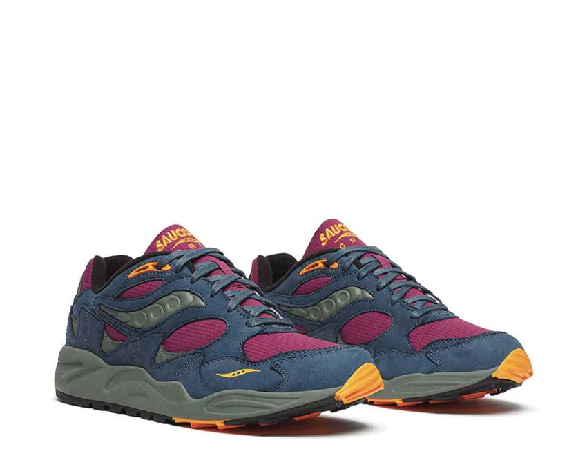 Saucony Grid Shadow 2 Purple Blue vista laterale — ammortizzazione ProGrid