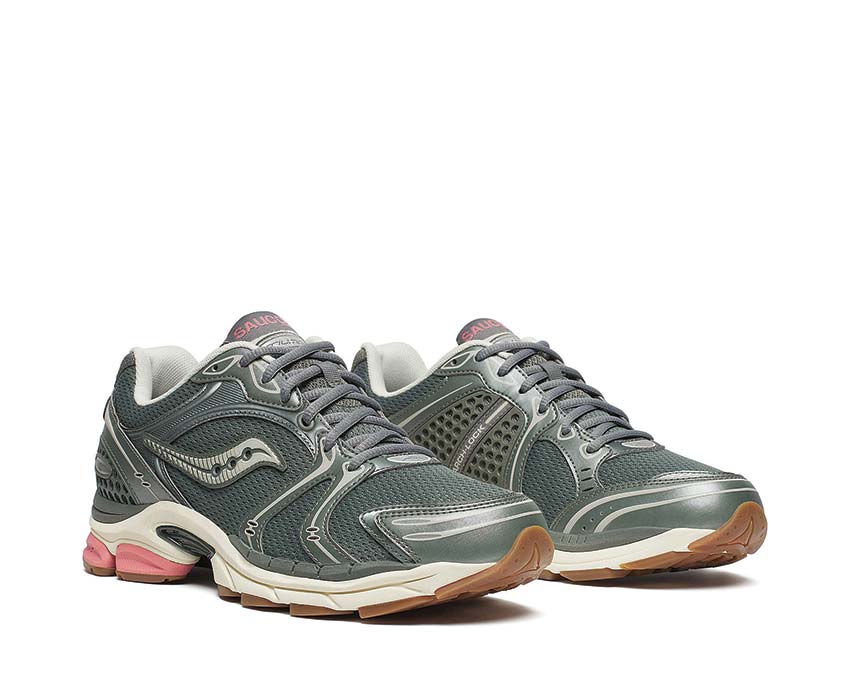 Saucony Progrid Triumph 4 Tan Royal vue latérale — tige mesh respirante