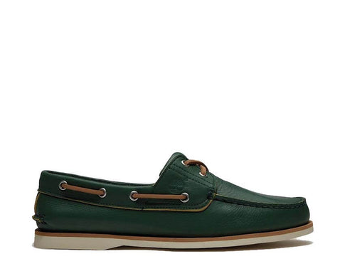 Timberland Classic Boat Shoe Medium Green — Herren Bootsschuh Leder grün medium maritim