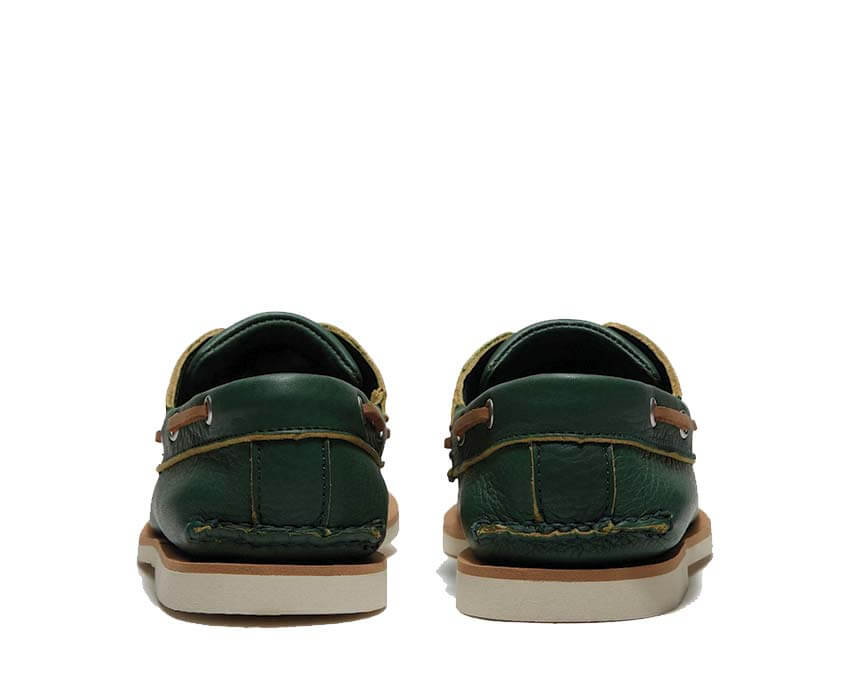 Timberland Classic Boat Shoe Medium Green Sohle — rutschfeste Bootsschuh-Sohle grün