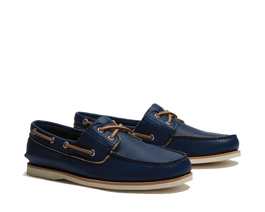 Timberland Classic Boat Shoe Dark Blue Seitenansicht — Profil Mokassin dunkelblau