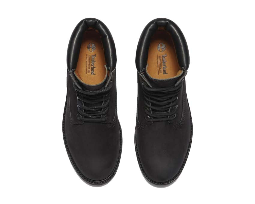 Timberland Luxe Mid Noir dos — talon mi-haute nubuck noir Timberland