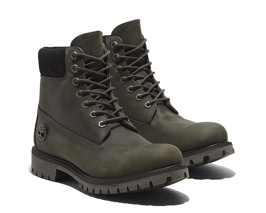 Timberland Premium 6 Inch Bleu vue latérale — profil nubuck bleu medium boot