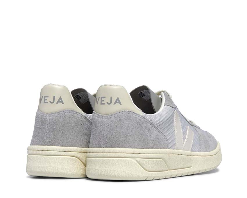 Veja V-10 Alveomesh Light Grey Pierre semelle — semelle caoutchouc naturel