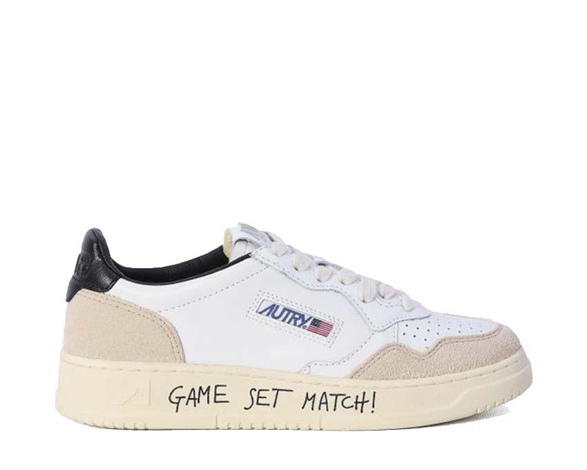 Autry Medalist Low White Natural — sneaker homme cuir blanc sport vintage