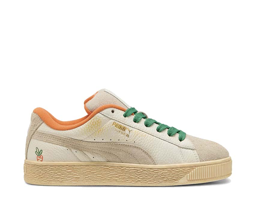 Puma Suede XL Carrots 2 Warm White Rickie Orange — sneaker homme daim oversize collab