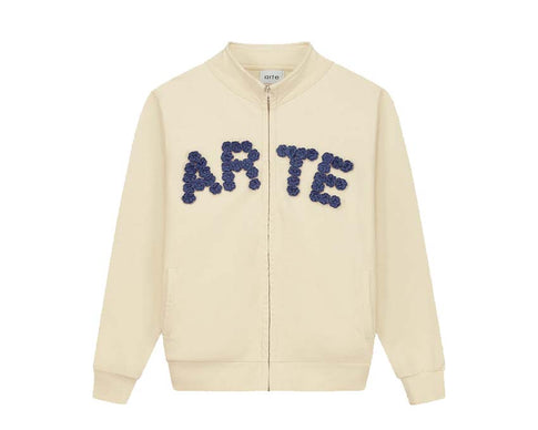 Arte Crochet Flowers Jacket Cream — Unisex-Jacke Häkel-Blumen handgefertigt