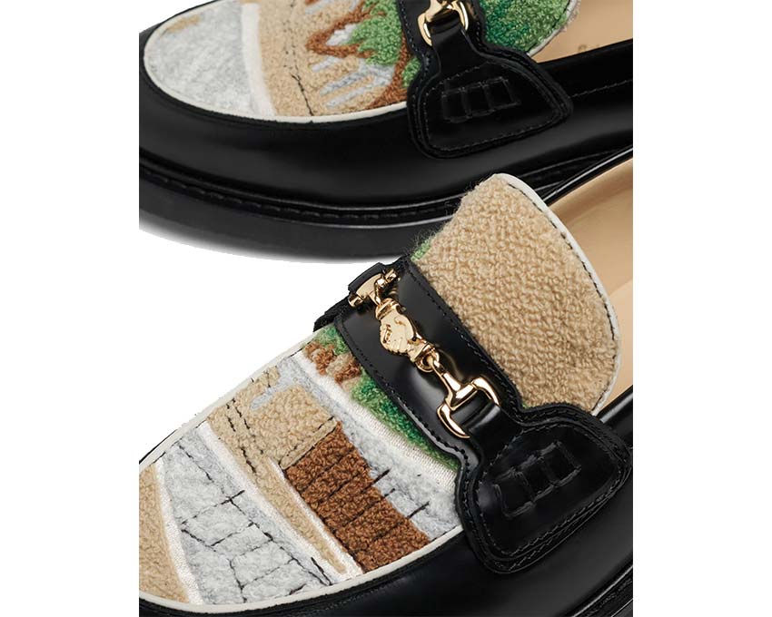 Filling Pieces Loafer Pavillion Black détail — finitions cuir luxe hollandaise