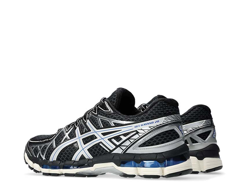 Asics Gel Kayano 20 Black Silver Black/Pure Silver semelle — stabilité dynamique Gel