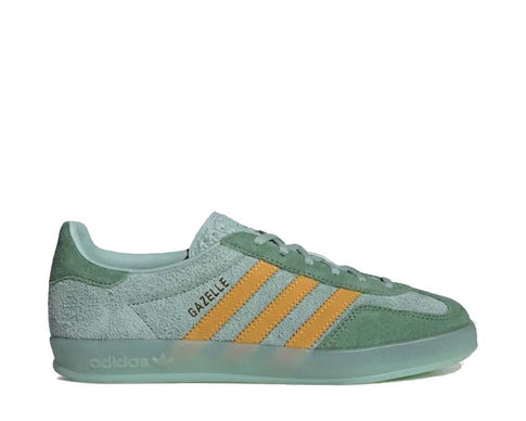 Adidas Gazelle Indoor W Hazy Green — sneaker donna scamosciato suola gomma indoor