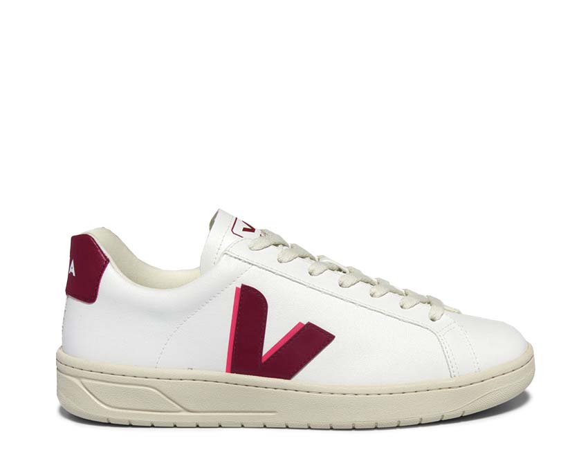 Veja Urca White/Marsala — sneaker femme cuir éco-responsable