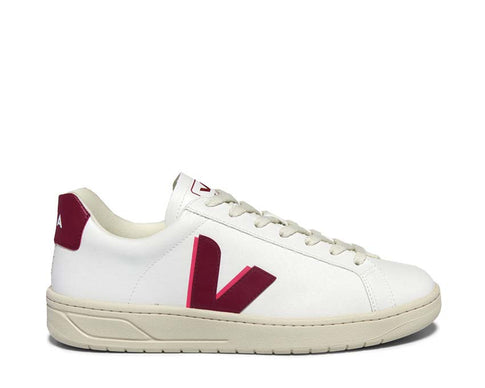 Veja Urca White/Marsala — sneaker femme cuir éco-responsable