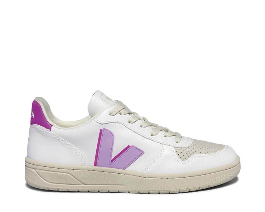 Veja V-10 CWL White Orchid Ultraviolet — sneaker femme canvas sans cuir éco