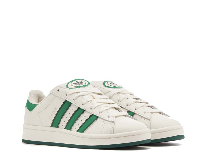 vue latérale — Campus 00s White Green semelle gomme plate