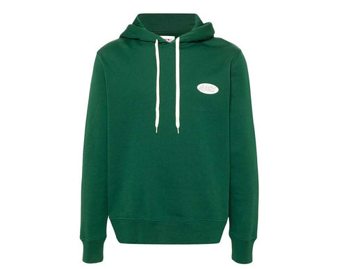 Autry Hoodie Main Jersey Green — sweat à capuche homme vert jersey logo brodé