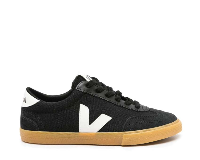 Veja Volley Black/White — women's sneaker eco-friendly canvas