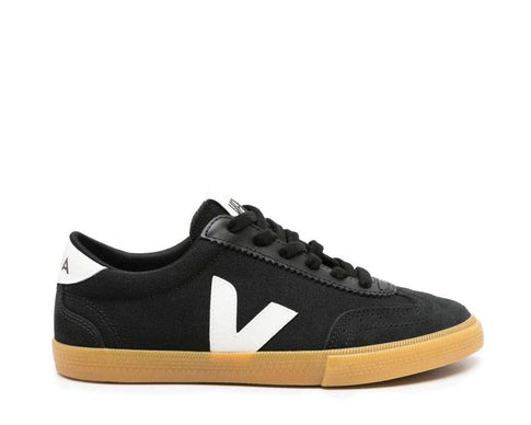 Veja Volley Black/White — women's sneaker eco-friendly canvas