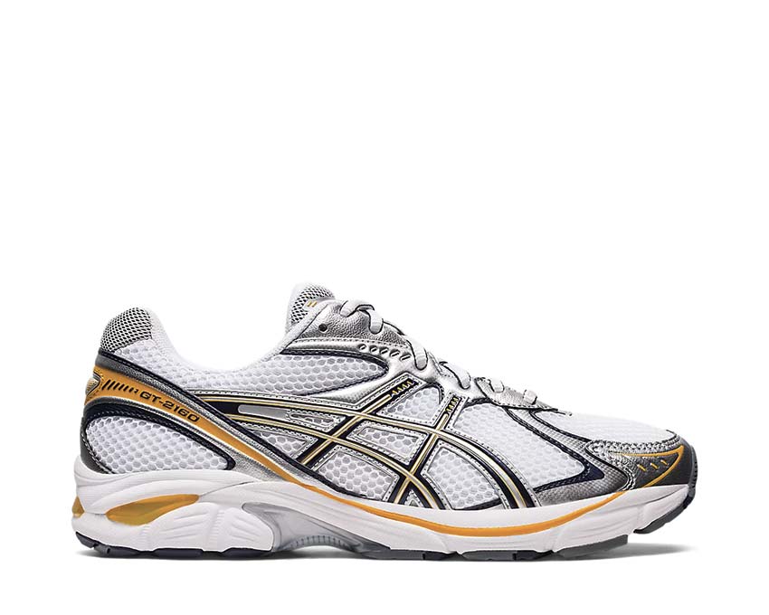 Asics GT-2160 White/Pure Silver — running rétro homme stabilité et amorti