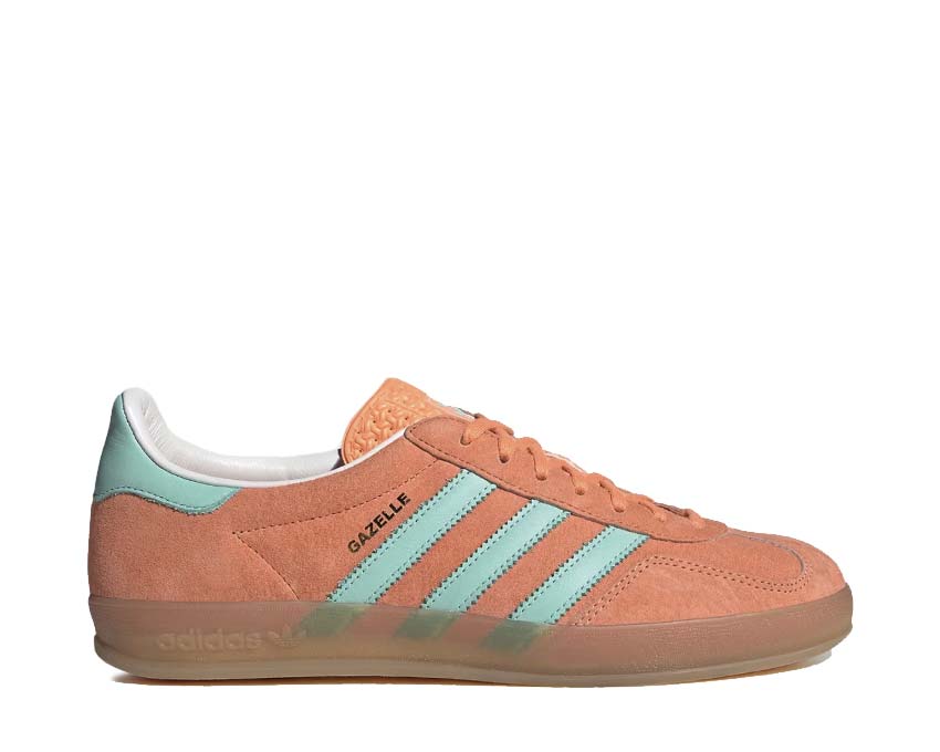 Adidas Gazelle Indoor Easy Orange Clear Mint — sneaker unisex scamosciato indoor