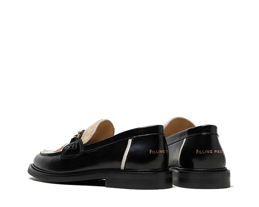 Filling Pieces Loafer Pavillion Black vue latérale — cuir lisse noir Pavillion