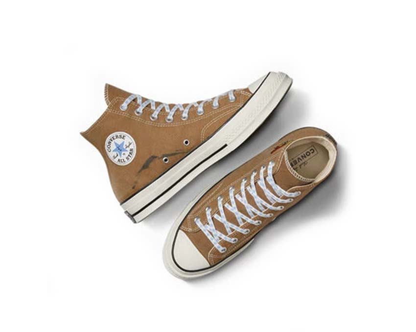Converse x Sky High Farm Chuck 70 Brown/Egret Sohle — verdickte vulkanisierte Sohle
