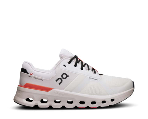 On Cloudrunner 2 White/Sand — scarpa running donna stabilità leggera