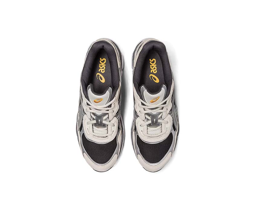 Asics Gel NYC Black/Graphite Grey 1201A789 vista posteriore — ammortizzazione Gel tallone vintage