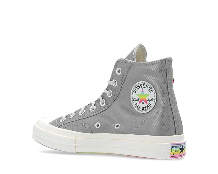 Converse Chuck 70 Hi Silver semelle — semelle vulcanisée blanche contrastée